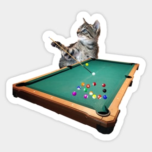 Cat Billiards Sticker